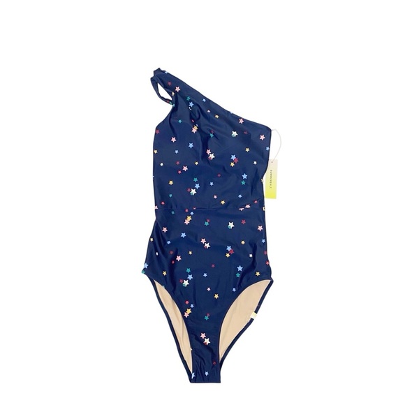 Summersalt Navy Scatter Stars in Deep Sea-The Ruched Sidestroke One Piece Swim - Picture 6 of 9